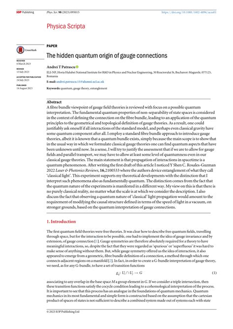 [2205.14007] The hidden quantum origin of gauge connections